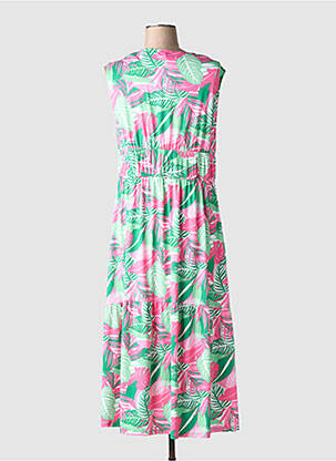 Rochie midi croială fluidă fără mâneci roz MARBLE femeie