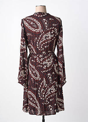 Rochie midi croială fluidă mâneci lungi maro LA FEE MARABOUTEE femeie