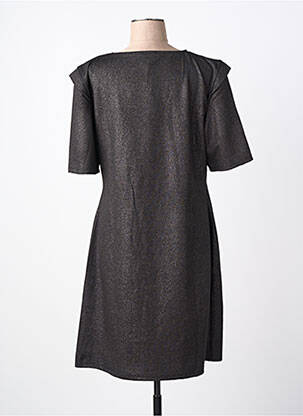 Rochie midi mâneci scurte mâneci scurte negru JULIE GUERLANDE femeie