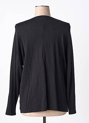 Top elasticitate mâneci lungi negru FRANCE RIVOIRE femeie