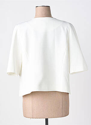 Jachete casual guler rotund alb ESTEL COLLECTION femeie
