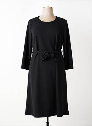 Rochie midi mâneci lungi mâneci lungi negru SIGNE NATURE femeie