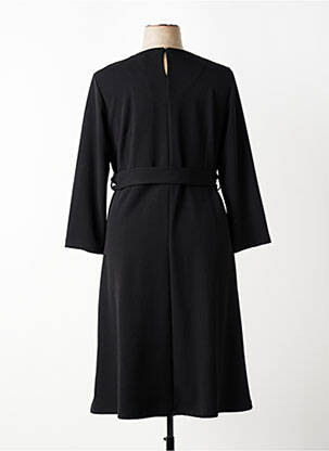 Rochie midi mâneci lungi mâneci lungi negru SIGNE NATURE femeie