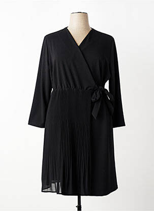 Rochie midi mâneci lungi mâneci lungi negru SIGNE NATURE femeie
