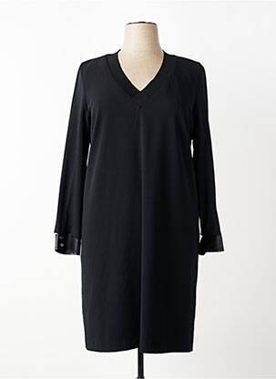 Rochie midi țesătură crep mâneci lungi negru EVA KAYAN femeie