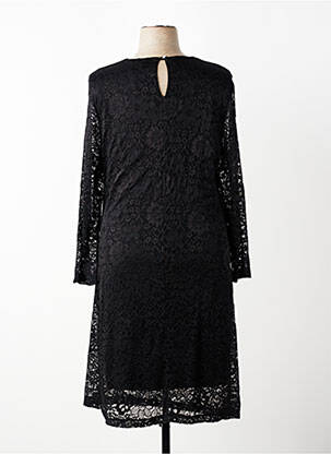 Rochie midi croială fluidă mâneci lungi negru SIGNE NATURE femeie
