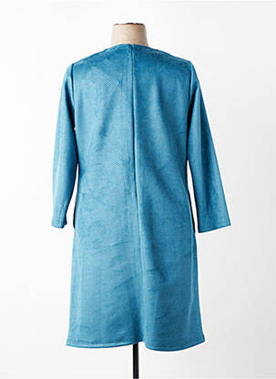 Rochie midi mâneci 3/4 mâneci 3/4 albastru FRANCE RIVOIRE femeie