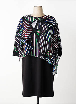 Rochie midi mâneci 3/4 mâneci 3/4 negru FRANCE RIVOIRE femeie