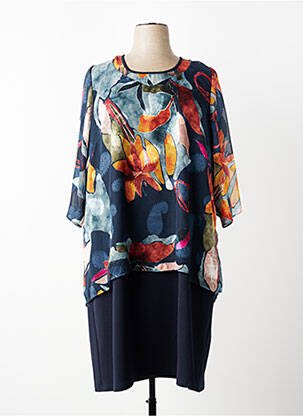 Rochie midi mâneci 3/4 mâneci 3/4 albastru GREGORY PAT femeie