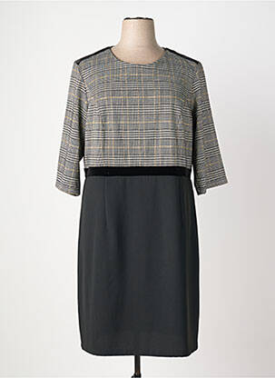 Rochie midi mâneci 3/4 mâneci 3/4 negru DIANE LAURY femeie