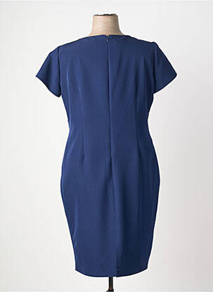 Rochie midi mâneci scurte mâneci scurte albastru ESTEL COLLECTION femeie