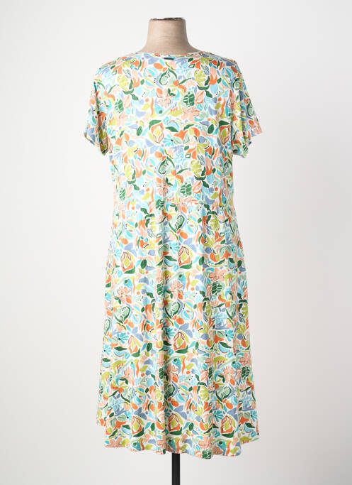 Rochie midi imprimeu floral mâneci scurte verde AGATHE & LOUISE femme