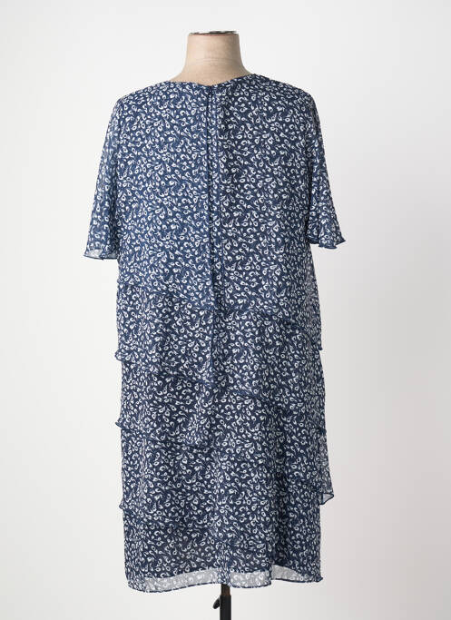 Rochie midi croială fluidă mâneci 3/4 albastru GREGORY PAT femme