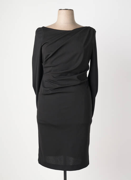 Rochie midi mâneci lungi mâneci lungi negru VERA MONT femme