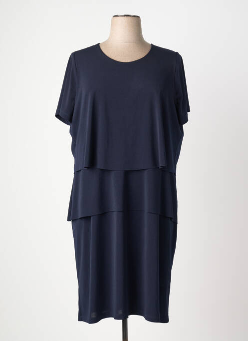 Rochie midi croială fluidă mâneci scurte albastru GREGORY PAT femme