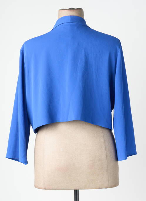 Bolero mâneci lungi albastru ANDAMIO femme