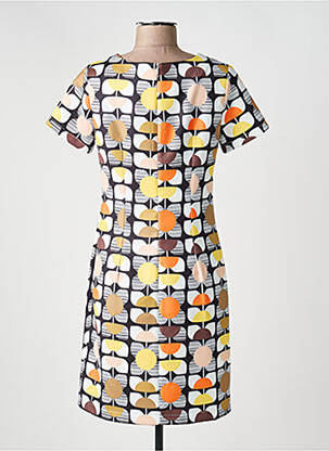 Rochie midi imprimeu fantezie mâneci scurte negru HIPPOCAMPE femeie