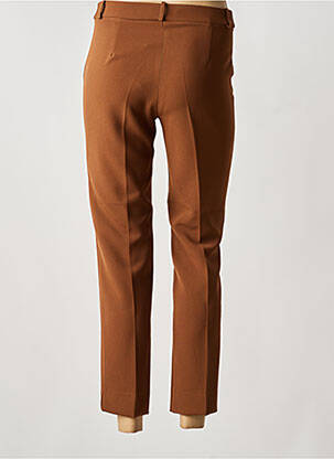 Pantalon 7/8 talie cu cleme mărime normală maro HIPPOCAMPE femeie
