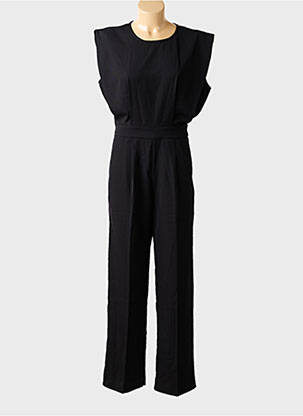 Salopetă-pantalon țesătură crep mâneci scurte negru KILKY femeie