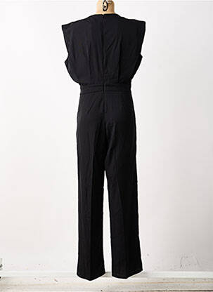 Salopetă-pantalon țesătură crep mâneci scurte negru KILKY femeie
