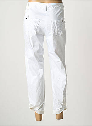 Pantalon 7/8 țesătură poplin mărime normală alb QUATTRO femeie