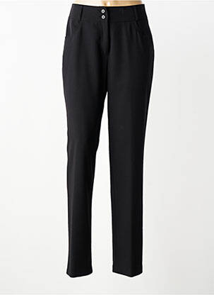 Pantalon drept închidere cu fermoar sub clapetă cu nasturi negru QUATTRO femeie