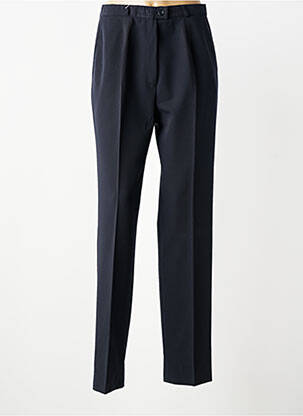 Pantalon drept închidere cu fermoar sub clapetă cu nasturi albastru QUATTRO femeie
