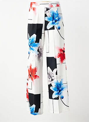 Pantalon drept buzunare alb QUATTRO femeie