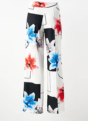 Pantalon drept buzunare alb QUATTRO femeie