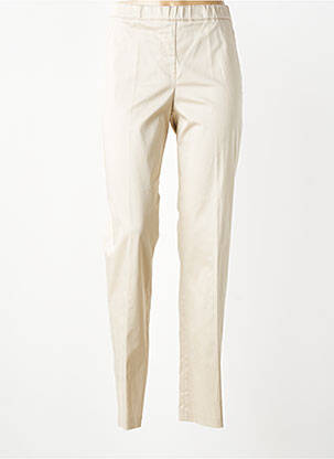 Pantalon drept talie elastică bej QUATTRO femeie