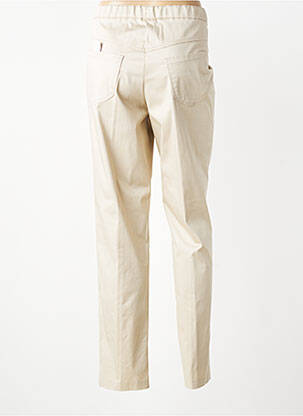 Pantalon drept talie elastică bej QUATTRO femeie