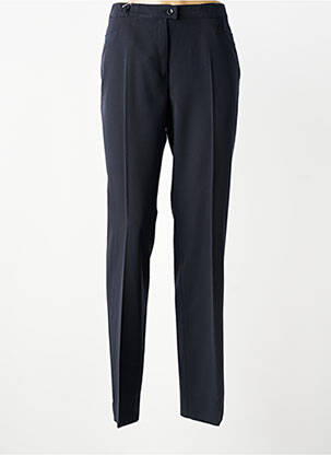 Pantalon drept închidere cu fermoar sub clapetă cu nasturi albastru QUATTRO femeie