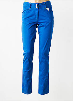 Pantalon slim buzunare albastru QUATTRO femeie