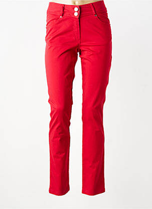 Pantalon slim buzunare roșu QUATTRO femeie