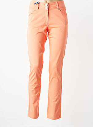 Pantalon slim buzunare portocalie QUATTRO femeie
