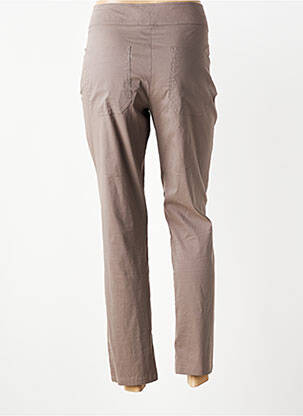 Pantalon 7/8 închidere cu fermoar sub clapetă cu nasturi gri QUATTRO femeie