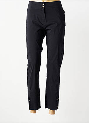 Pantalon 7/8 închidere cu fermoar sub clapetă cu nasturi negru QUATTRO femeie