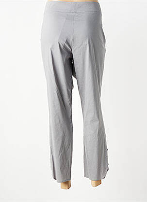 Pantalon 7/8 închidere cu fermoar sub clapetă cu nasturi gri QUATTRO femeie