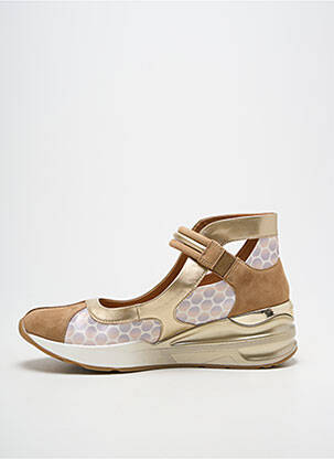 Botine/ghete țesătură satinată toc de 4 la 6 cm auriu FUGITIVE BY FRANCESCO ROSSI femme