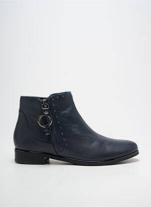 Botine/ghete țesătură satinată toc plat până la 3 cm albastru FUGITIVE BY FRANCESCO ROSSI femeie