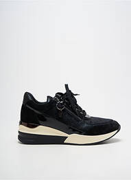 Adidași închidere cu fermoar și șireturi toc de 4 la 6 cm negru FUGITIVE BY FRANCESCO ROSSI femme