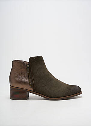 Botine/ghete țesătură satinată toc de 4 la 6 cm verde FUGITIVE BY FRANCESCO ROSSI femeie