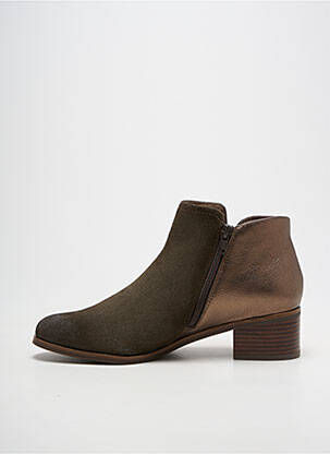 Botine/ghete țesătură satinată toc de 4 la 6 cm verde FUGITIVE BY FRANCESCO ROSSI femeie