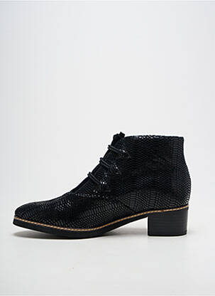 Botine/ghete țesătură satinată toc de 4 la 6 cm negru FUGITIVE BY FRANCESCO ROSSI femeie