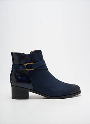 Botine/ghete țesătură satinată toc de 4 la 6 cm albastru FUGITIVE BY FRANCESCO ROSSI femeie