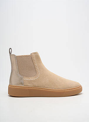 Botine/ghete țesătură satinată toc de 4 la 6 cm auriu FUGITIVE BY FRANCESCO ROSSI femeie