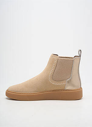 Botine/ghete țesătură satinată toc de 4 la 6 cm auriu FUGITIVE BY FRANCESCO ROSSI femeie