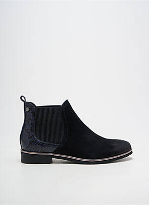 Botine/ghete țesătură satinată toc plat până la 3 cm albastru FUGITIVE BY FRANCESCO ROSSI femeie