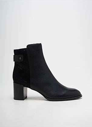 Botine/ghete țesătură satinată toc de 4 la 6 cm negru FUGITIVE BY FRANCESCO ROSSI femeie