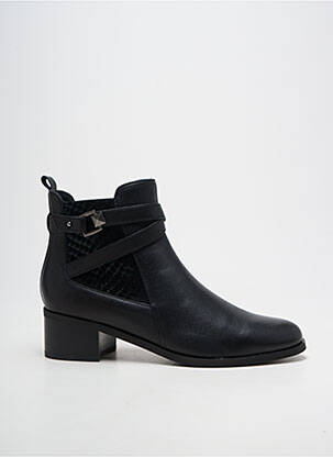 Botine/ghete țesătură satinată toc de 4 la 6 cm negru FUGITIVE BY FRANCESCO ROSSI femme